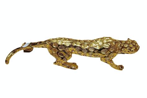 2.5 Inch Brass Golden Jaguar Statue, For Interior Decor, 200g at best ...