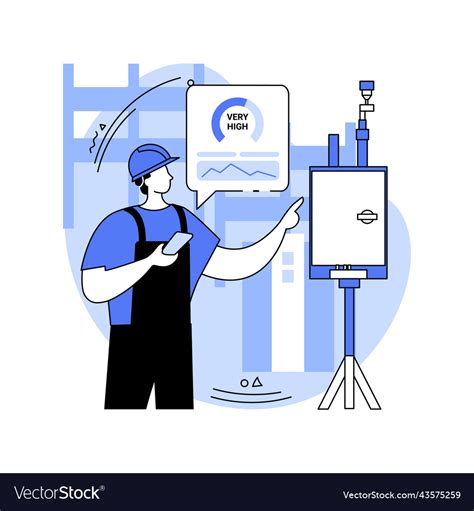 Air quality monitoring isolated cartoon Royalty Free Vector