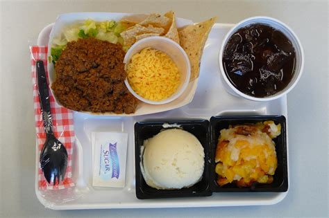 school lunch | turkey taco salad, iced tea, mashed potatoes,… | Flickr