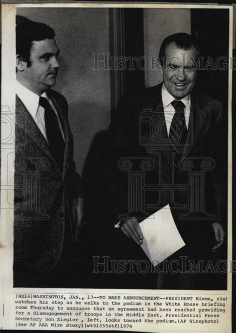 President Nixon & press Sec Ron Ziegler 1974 Vintage Press Photo Print ...