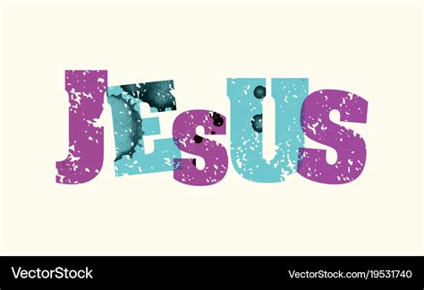 Jesus concept stamped word art Royalty Free Vector Image