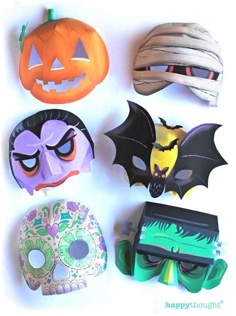 Spooky printable Halloween masks: 10 easy make DIY Halloween masks!