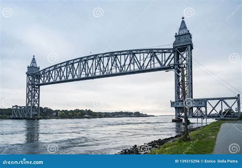 Rail Road Bridges on Cape Cod Canal Stock Photo - Image of ...