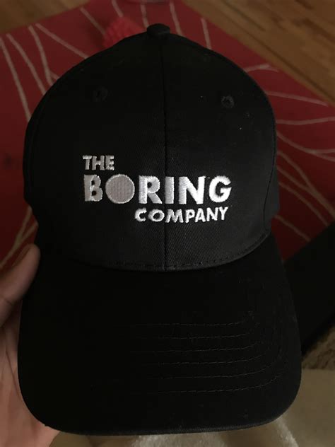 boring company hat that my girlfriend got for me for christmas finally ...