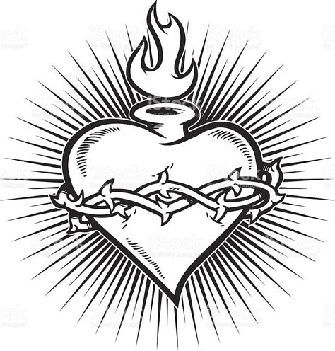 Sacred Heart Of Jesus Vector at Vectorified.com | Collection of Sacred ...