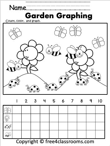 Free Kinder Math - Graphing Worksheets - Garden Graph - Free Worksheets - Free4Classrooms