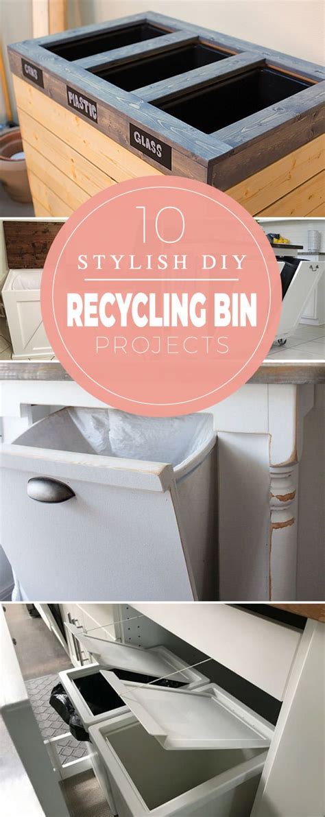 10 Stylish DIY Recycling Bin Projects | Recycling bins, Recycling, Recycling containers