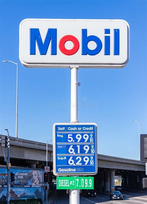 Mobil Gas Station Prices editorial stock image. Image of mobil - 268945919