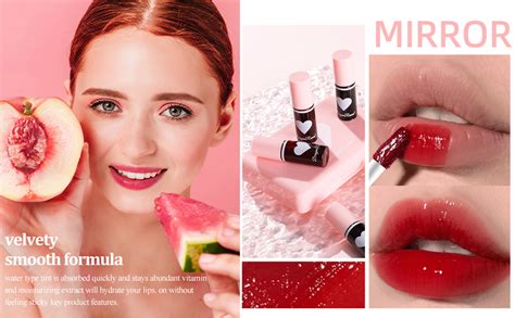 Amazon.com : 6 Colors Lip Tint Stain Set,Korean Lip Gloss Lip Tint ...