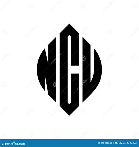 NCU Circle Letter Logo Design with Circle and Ellipse Shape. NCU Ellipse Letters with ...