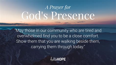 A Prayer for God’s Presence | helloHOPE