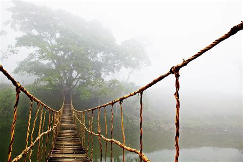 Long Rope Bridge Photograph by Skip Nall - Pixels