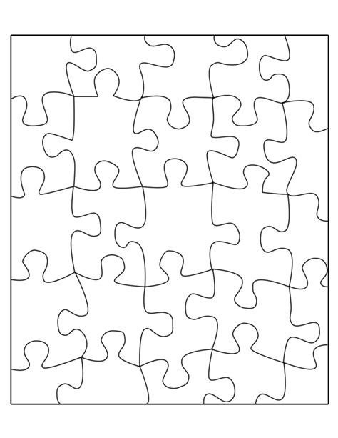 Large Printable Puzzle Pieces