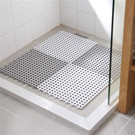 Buy Outgeek 4PCS Floor Mats Antislip Cuttable Shower Mats Toilet Interlocking Mats Online at Low ...