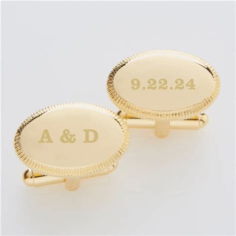 Personalized Gold Cufflinks For Him