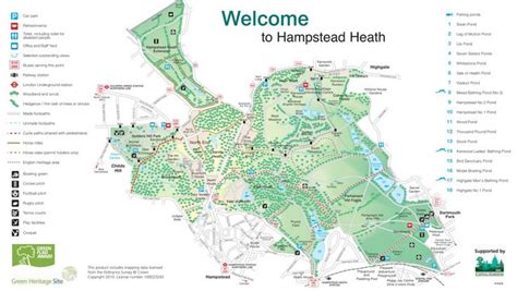 Hampstead heath, Hampstead, Map