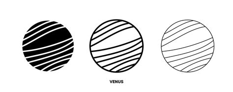 Venus planet icon vector. Simple planet Venus sign in modern design ...