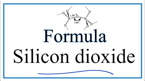 How to Write the Formula for Silicon dioxide - YouTube