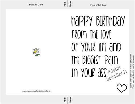 Funny Birthday Card For Boyfriend Naughty Husband Birthday | Etsy
