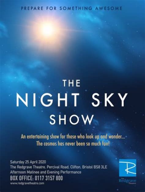 The Night Sky Show at Redgrave Theatre in Bristol on Saturday 25 April 2020