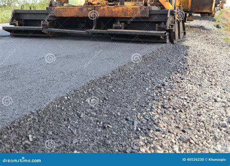 Asphalt road construction stock photo. Image of construction - 40526230