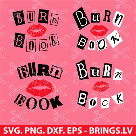 Burn Book SVG, Mean Girls SVG, Day Planner SVG, PNG, DXF