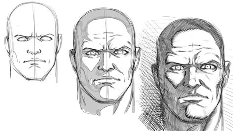 How to Shade a Face for COMICS ( Single Point Light ) - YouTube