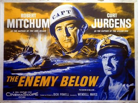 Tom Chantrell Posters | The Enemy Below Quad Cinema Poster 1957, 1957