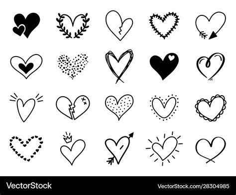 Hand Drawn Heart Svg Bundle Doodle Heart Svg Vector Cut File Etsy | The ...