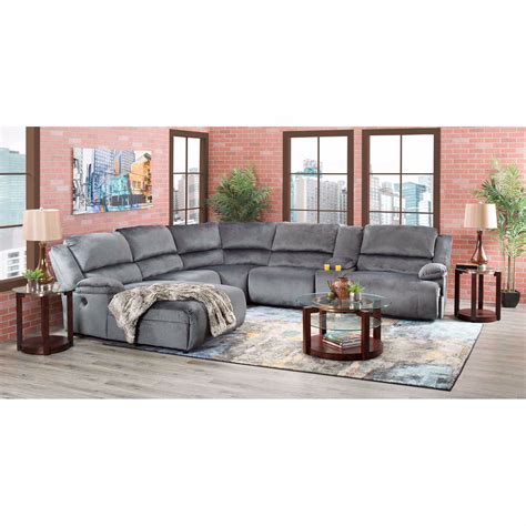 Clonmel 6 Piece Power Reclining Sectional with RAF Chaise 3650558/57/19 ...