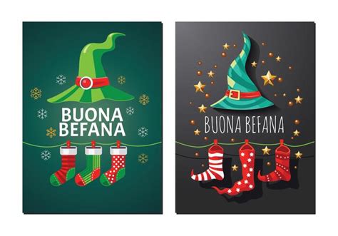 Greeting Card of Befana. Italian Christmas Tradition 154260 Vector Art at Vecteezy