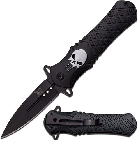 Amazon.com : Dark Side Ballistics Dark Side Blades DS-A014BK Spring Assist Folding Knife, Black ...