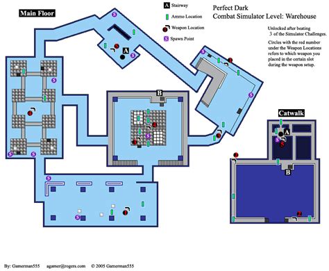 Perfect Dark Warehouse Map (GIF) v1.0 - gamerman555 - Neoseeker Walkthroughs