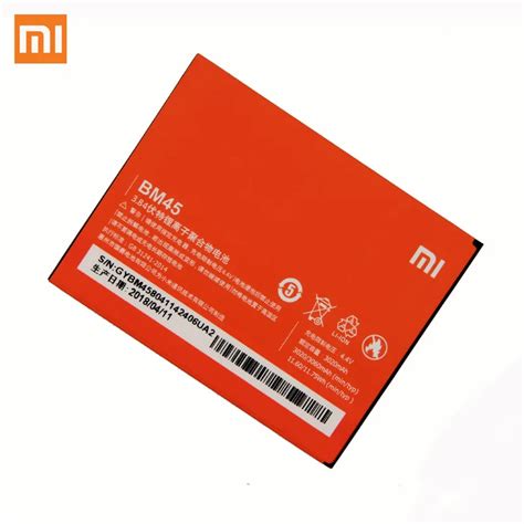 Original Xiaomi BM45 Phone battery For Xiaomi Redmi Note 2 Mi Note2 ...