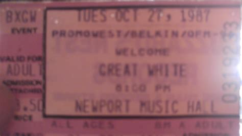 Great White's Concert & Tour History | Concert Archives