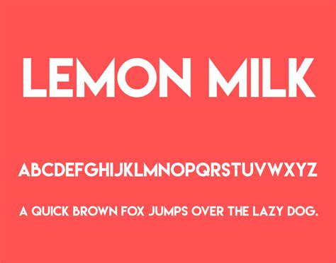 Lemon Milk Font Free Download - Free Fonts