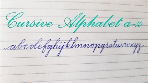 Cursive Letters A Z