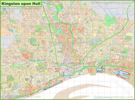 Detailed map of Hull | Map, Detailed map, City maps