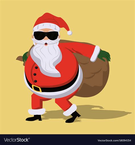 Secret santa cartoon Royalty Free Vector Image