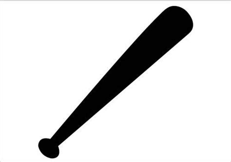 Baseball Bat Silhouette Vector Clipart For Download Silhouette Graphics ...