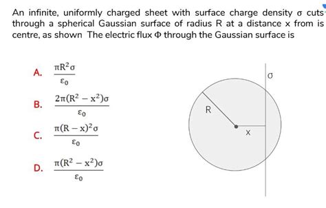 An infinite, uniformly charged sheet with surface charge density σ cuts ...