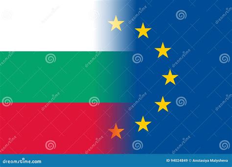 Bulgaria National Flag with a Circle of EU Stock Vector - Illustration of patriotism ...