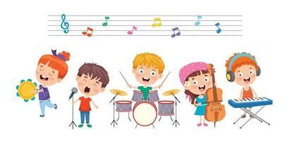 Funny Little Kids Performing Music 2560417 Vector Art at Vecteezy