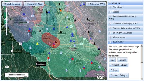 Santa Clara Valley Water District Alert Web Map