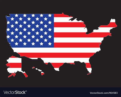 Usa Map Outline With Flag Royalty Free Vector Image | Hot Sex Picture