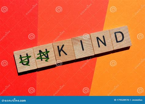 Unkind, Kind, Words with Opposite Meanings. Stock Photo - Image of ...