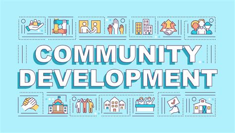 Community development word concepts banner. Society improvement ...