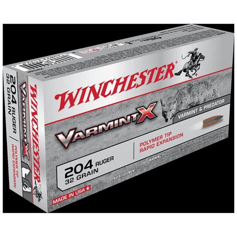 Winchester Varmint X .243 Win. 58 Grain Varmint X Poly Tip Ammo, 20 rounds - 297178, .243 ...