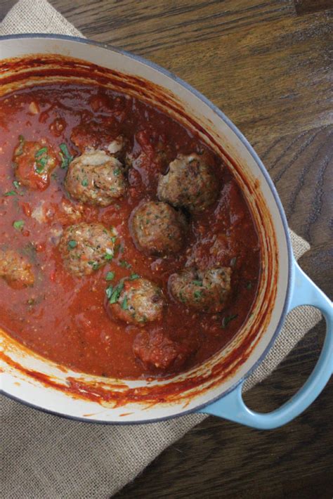 Bucatini with Lamb Meatballs and Spicy Red Sauce | Keys to the Cucina