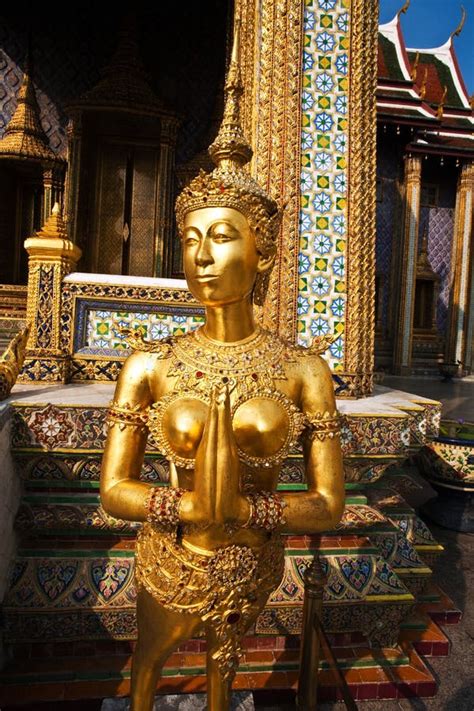 A Kinnara in the Grand Palace in Bangkok Stock Image - Image of foil ...